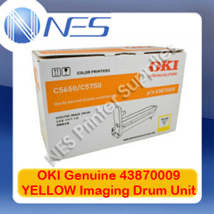 OKI Genuine 43870009 YELLOW Imaging Drum Unit for C5650/C5750 (20K)